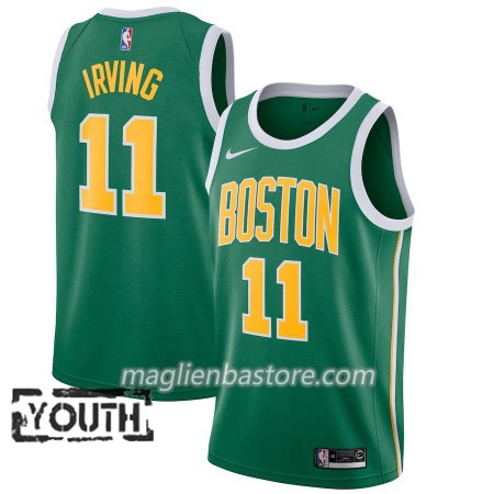 Maglia NBA Boston Celtics Kyrie Irving 11 2018-19 Nike Verde Swingman - Bambino